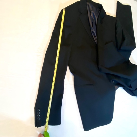 Joseph Abboud Reda Super 110s Italian Fabric Black Wool Blazer/Sport Coat 46L - Picture 10 of 11